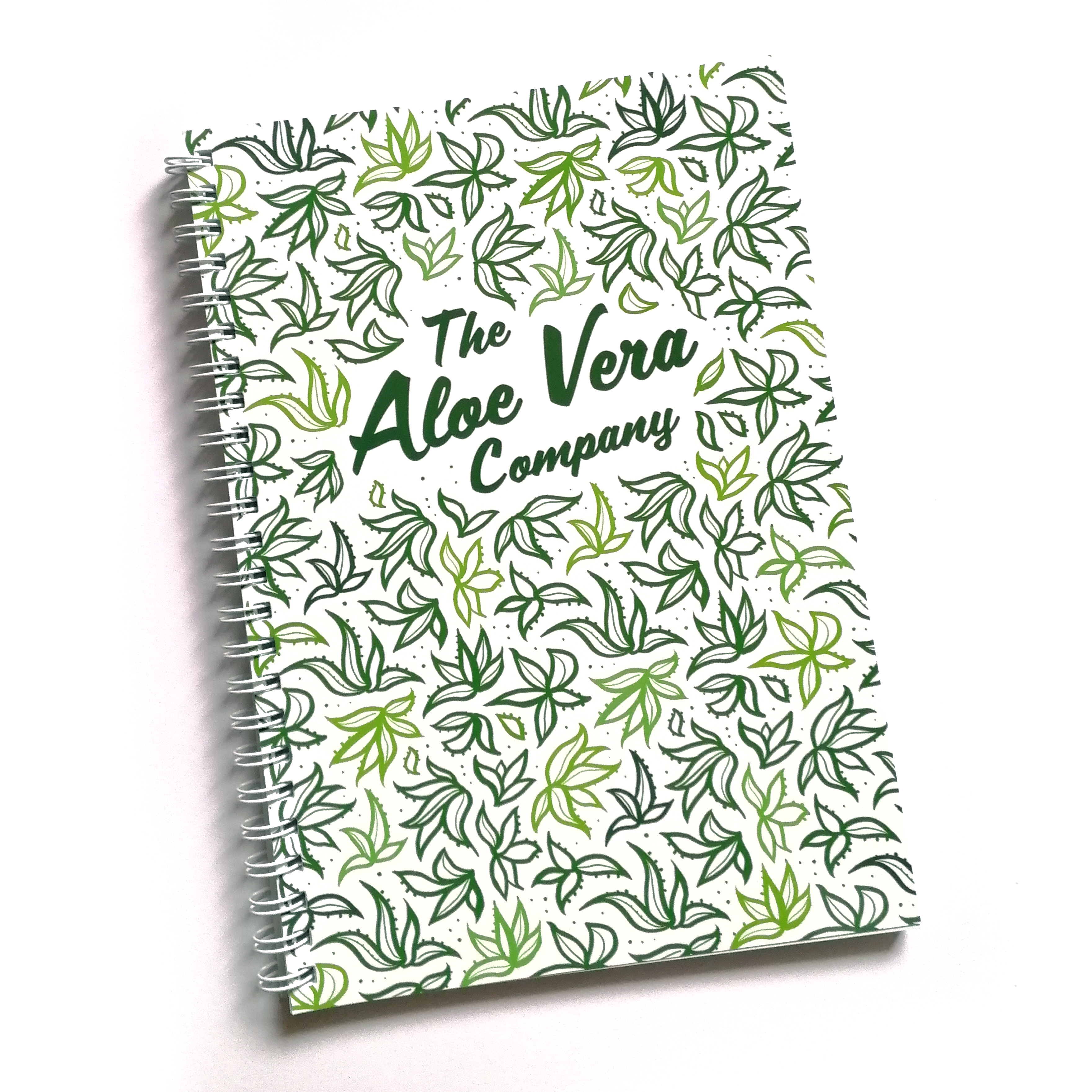 Jegyzetfüzet zöld aloe-mintás
